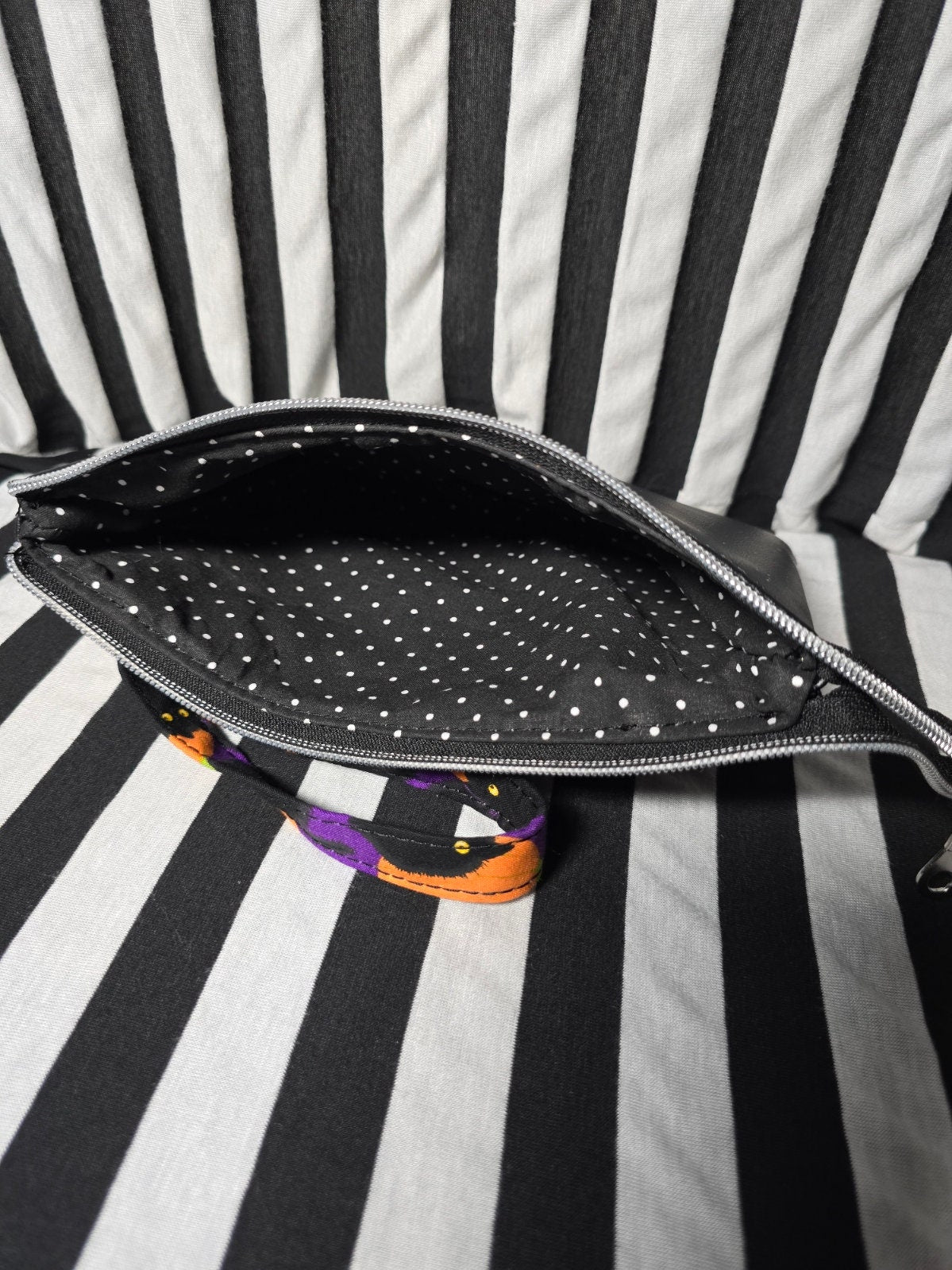 Handmade Clutch with Wrist Strap Kitty Print