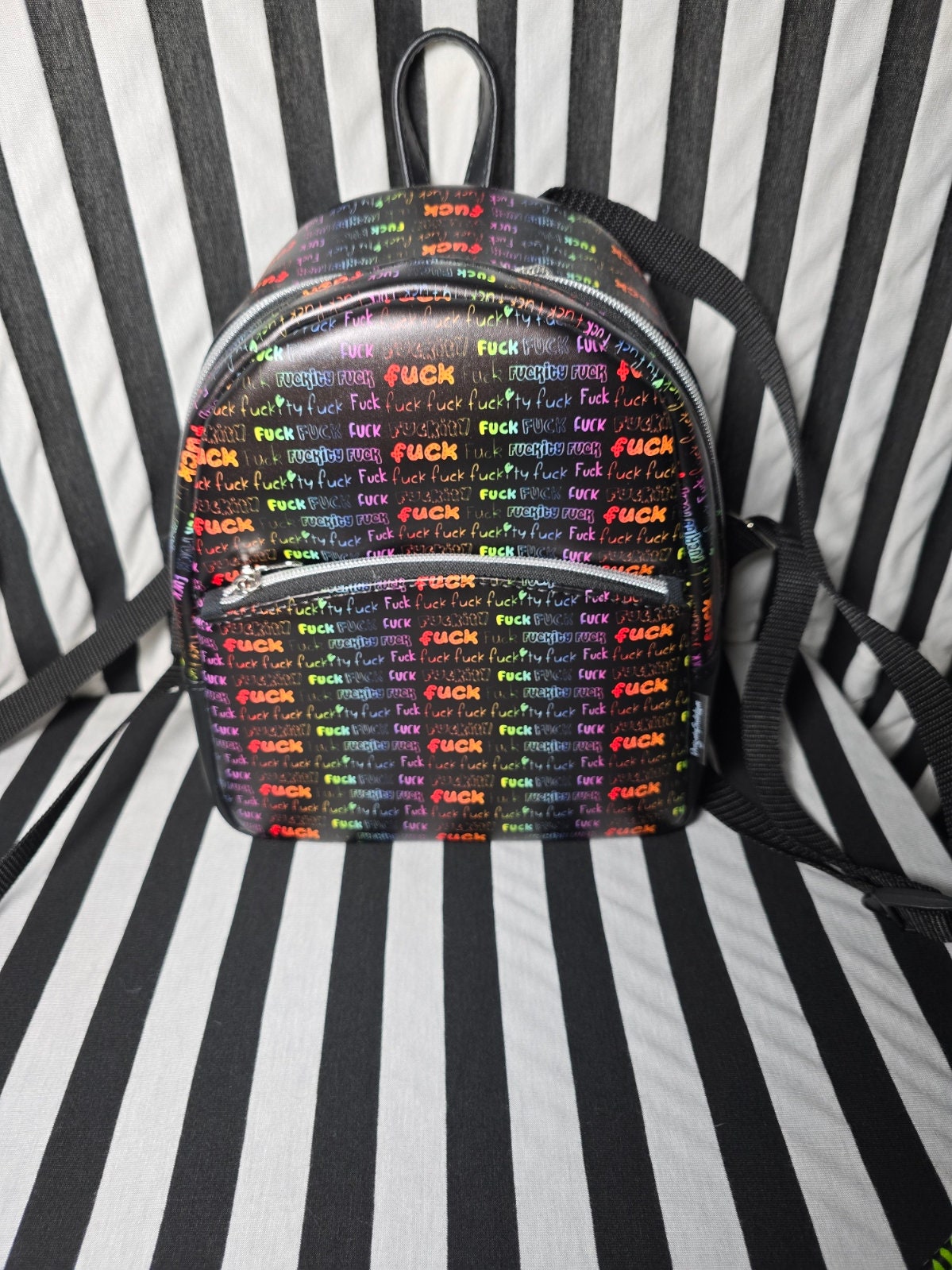 ful mini backpack black Handmade F*ckity Mini Back Pack – DesignsBySadieLane