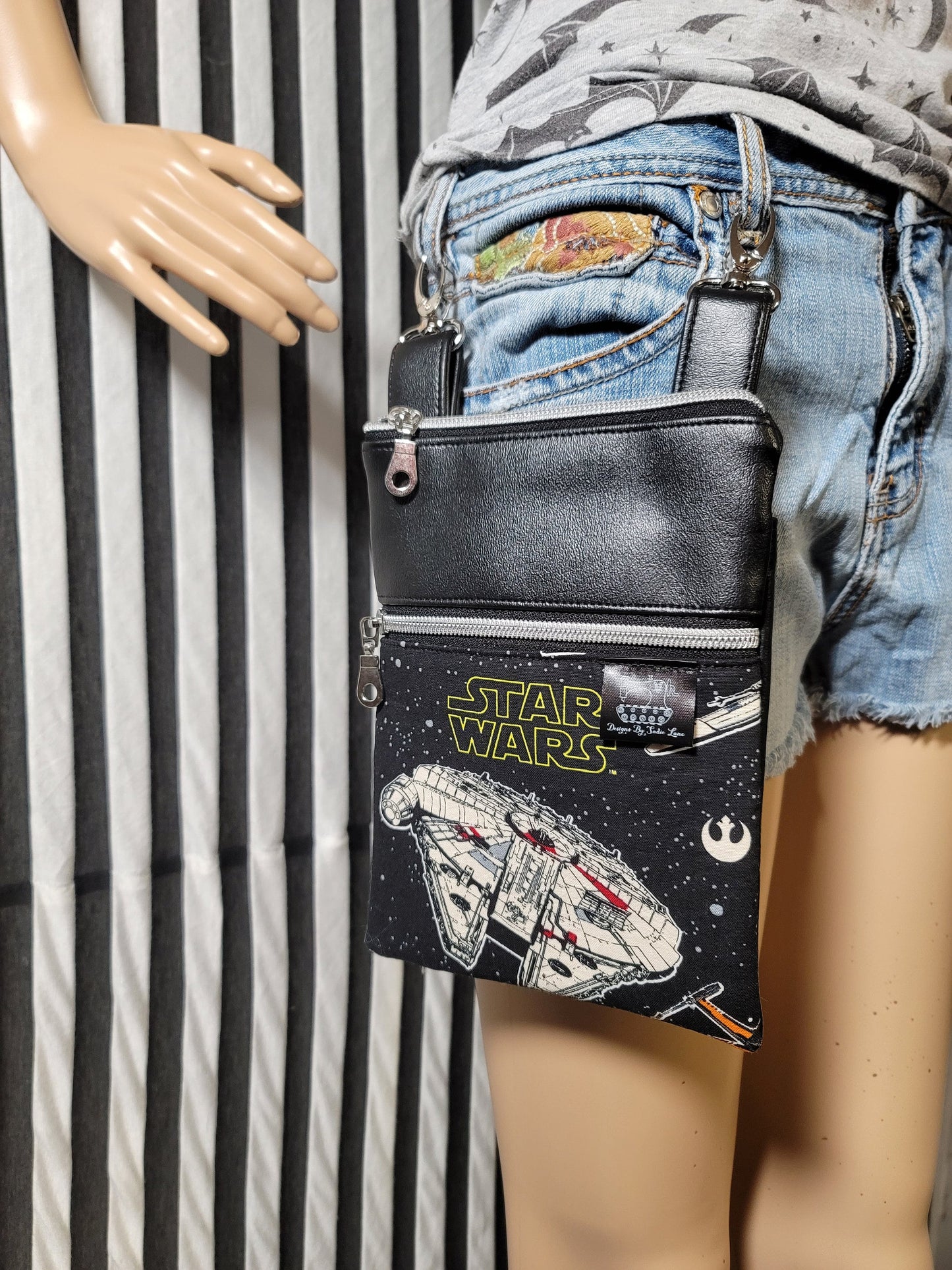 Handmade Star Battle Ship Crossbody Hip Bag! Wear 3 Ways!