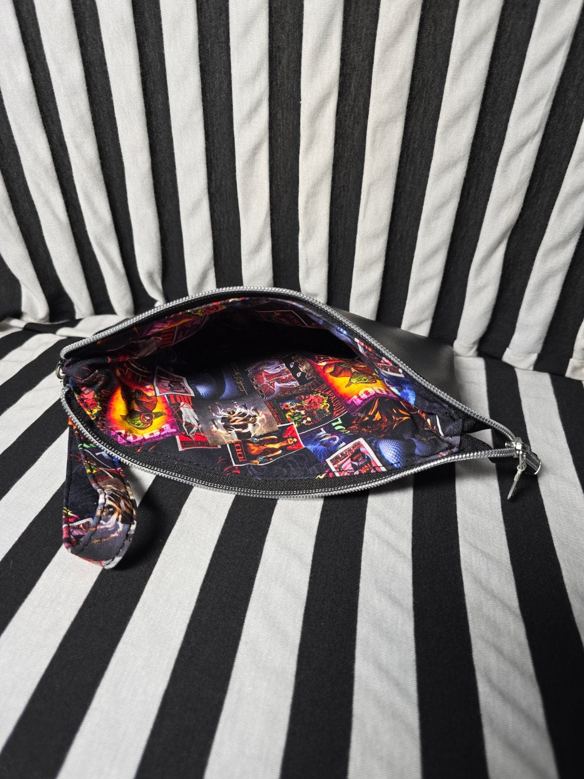 Handmade Clutch with Wrist Strap 46&2 Print