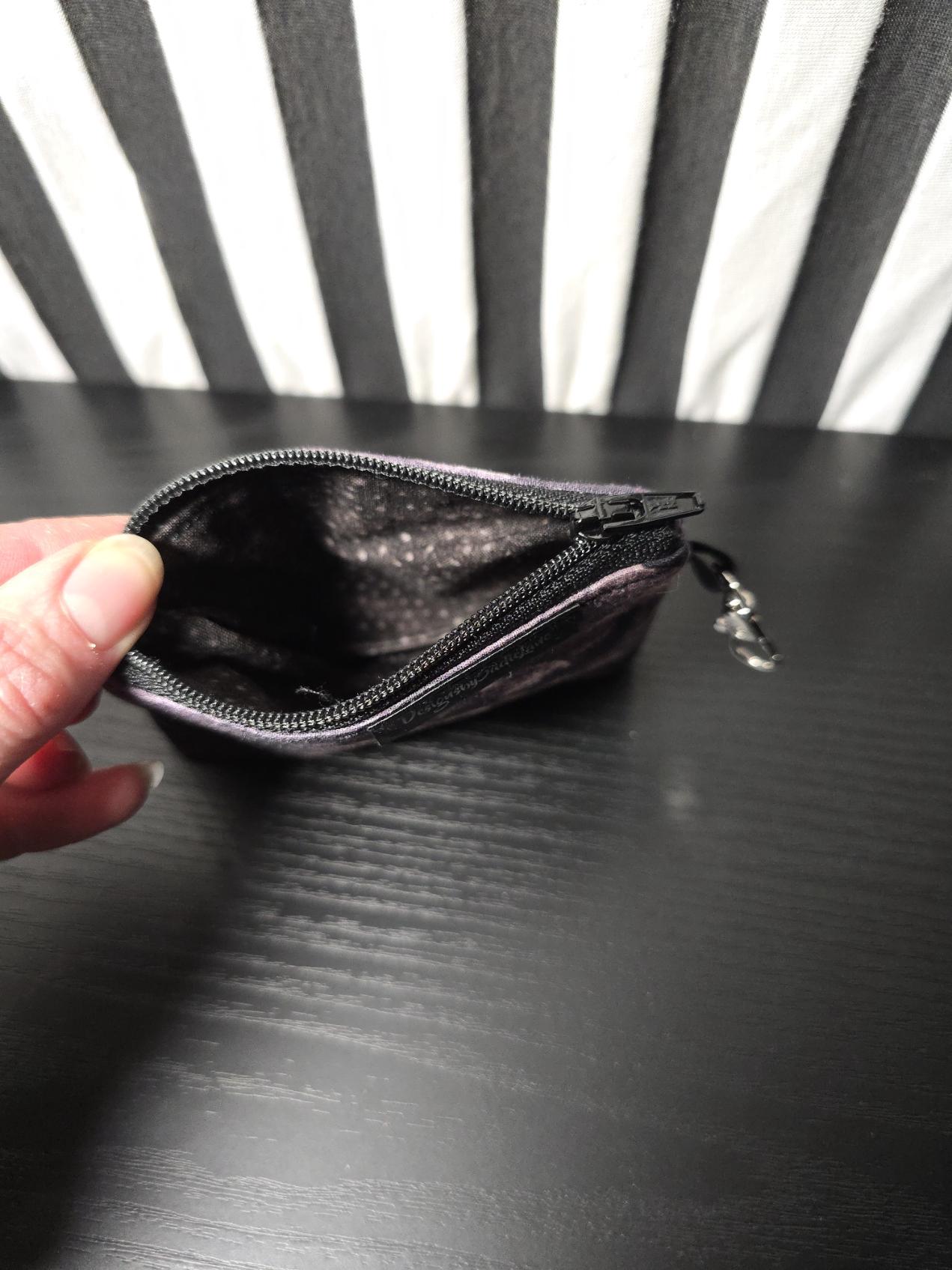 Handmade Keychain Change Pouch Bat and Moon