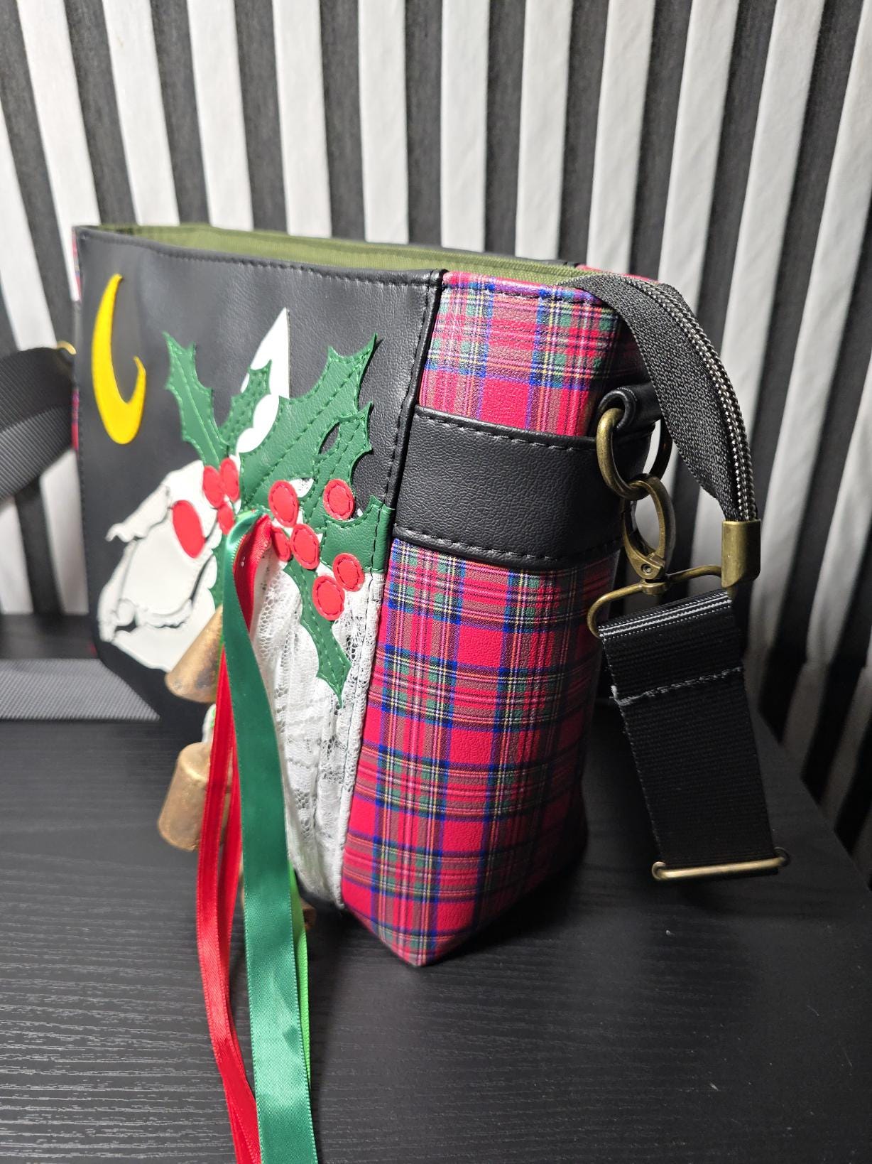 Handmade Holiday Mari Lwyd Mr. Heckles Crossbody Bag